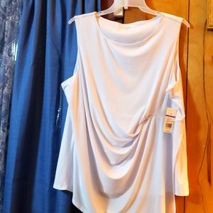White sleeveless top kim rogers